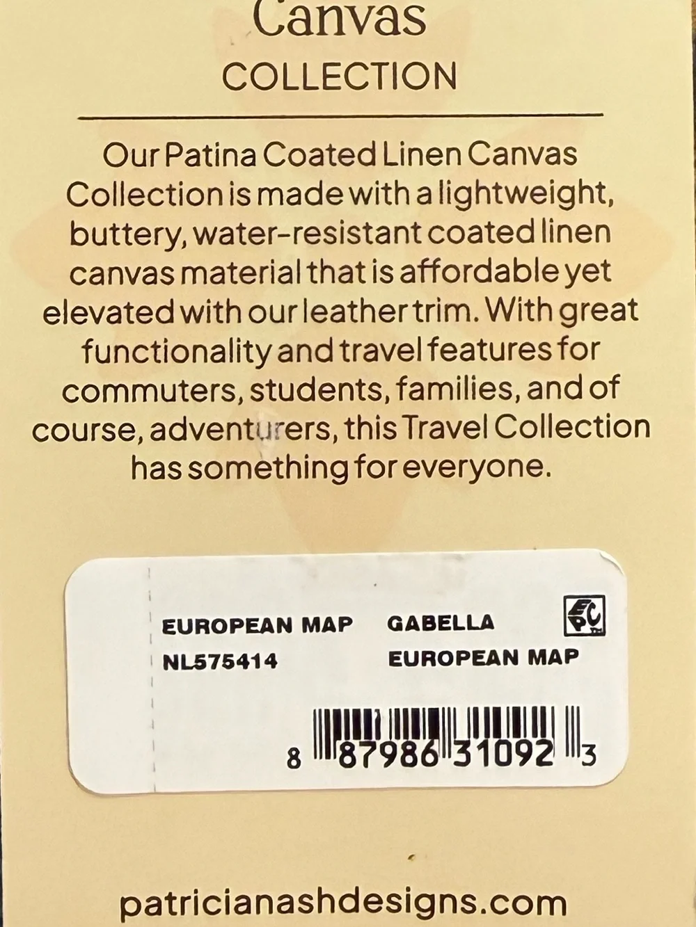 Patricia Nash Map-Print Coated Canvas Toiletry Makeup Travel Bag NWT